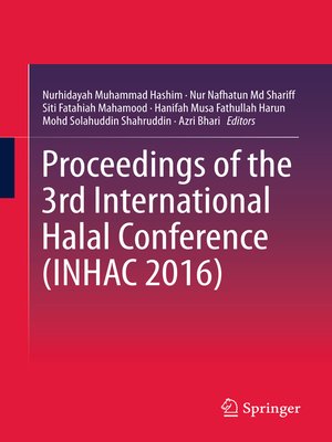 cover image of Proceedings of the 3rd International Halal Conference (INHAC 2016)